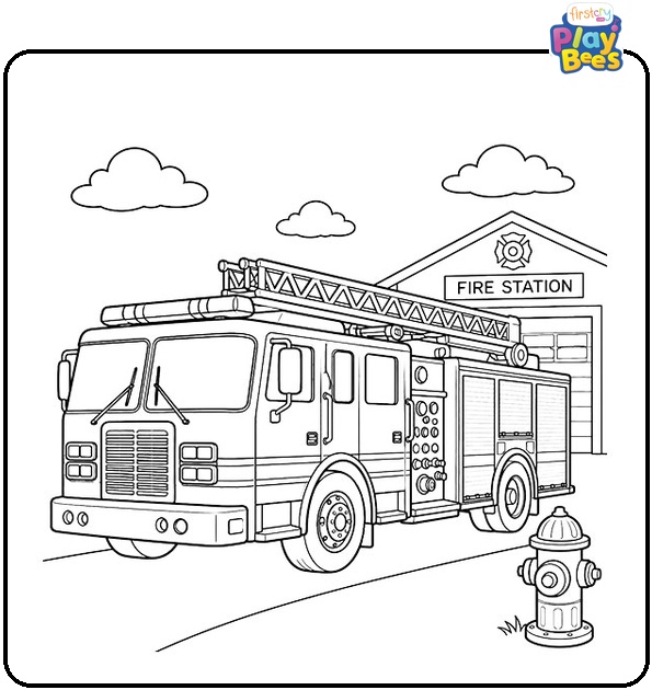 Fire Truck Coloring Page Fire Truck Coloring Page