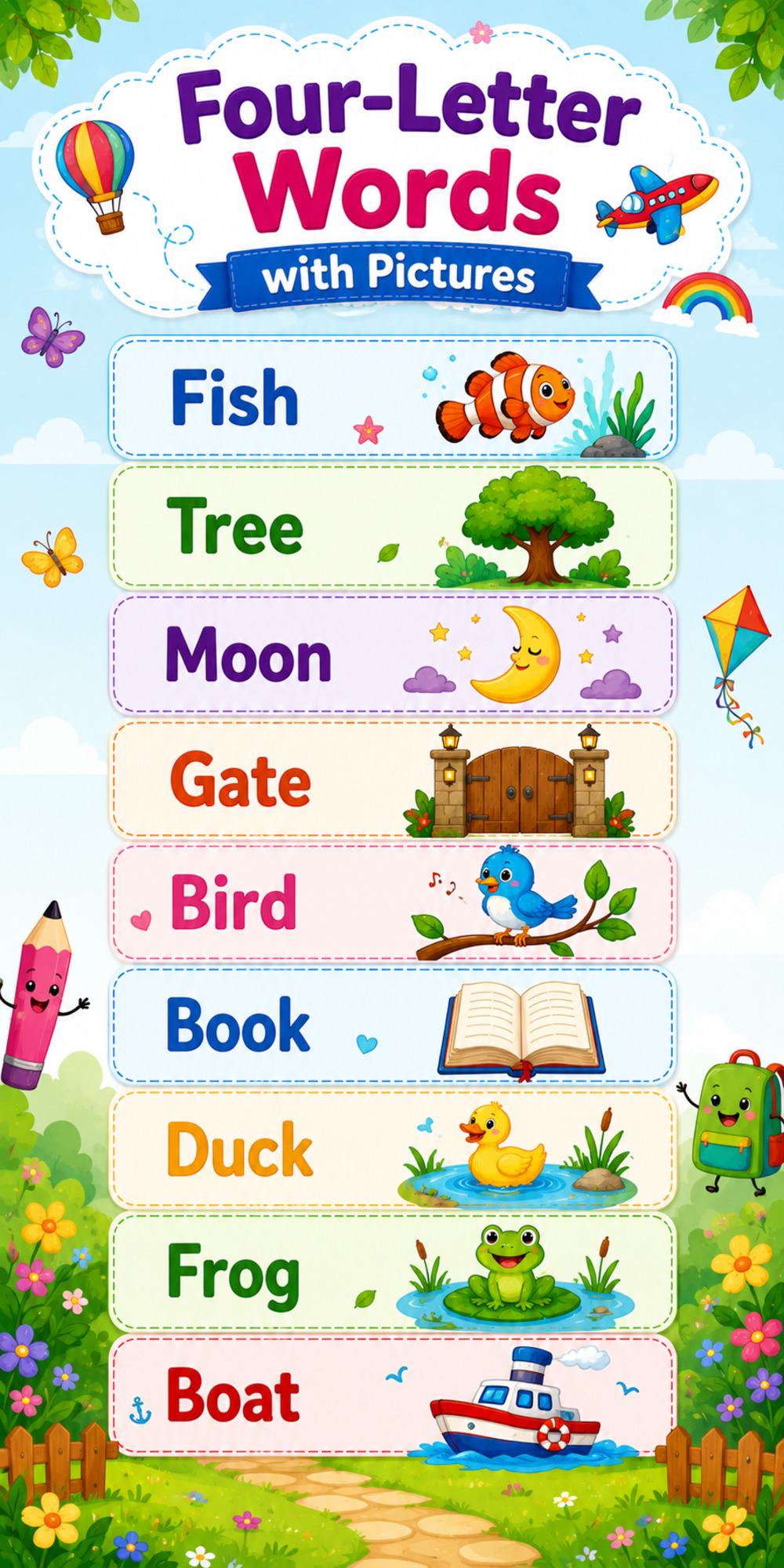 Four Letter Words with Pictures
