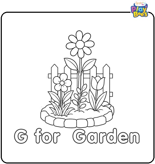 G for Garden Coloring Page G for Garden Coloring Page