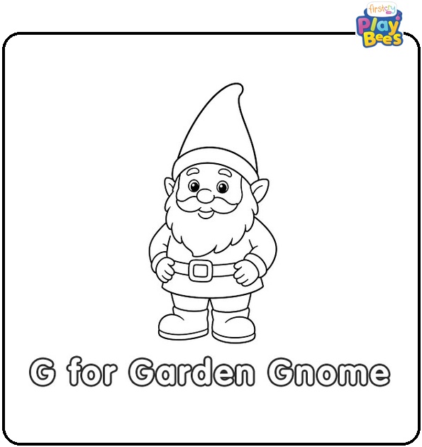 G for Garden Gnome Coloring Page G for Garden Gnome Coloring Page