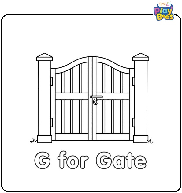 G for Gate Coloring Page G for Gate Coloring Page