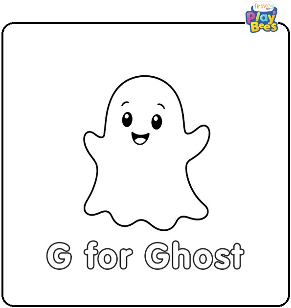 G for Ghost Coloring Page G for Ghost Coloring Page