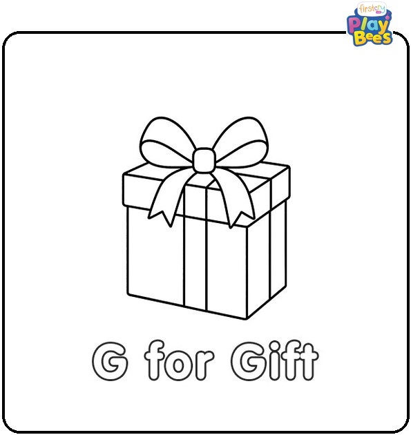 G for Gift Coloring Page G for Gift Coloring Page