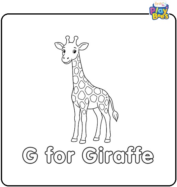 G for Giraffe Coloring Page G for Giraffe Coloring Page
