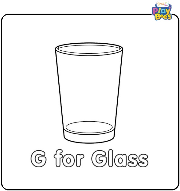 G for Glass Coloring Page G for Glass Coloring Page
