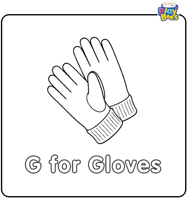 G for Gloves Coloring Page G for Gloves Coloring Page