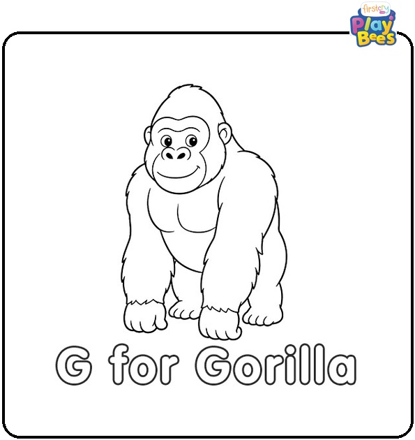 G for Gorilla Coloring Page G for Gorilla Coloring Page