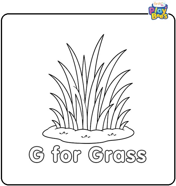 G for Grass Coloring Page G for Grass Coloring Page