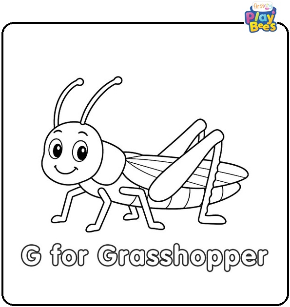 G for Grasshopper Coloring Page G for Grasshopper Coloring Page