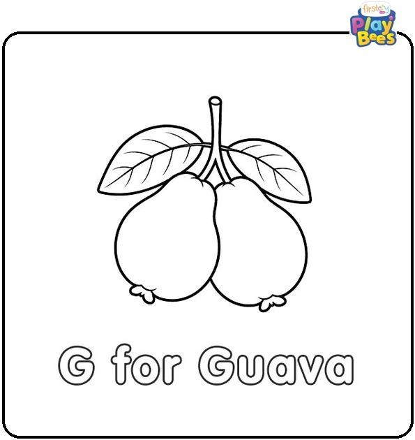 G for Guava Coloring Page G for Guava Coloring Page