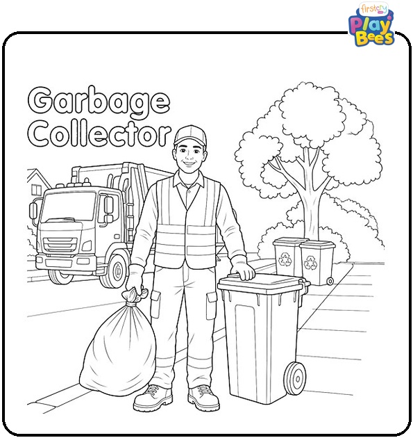 Garbage Collector Coloring Page Garbage Collector Coloring Page