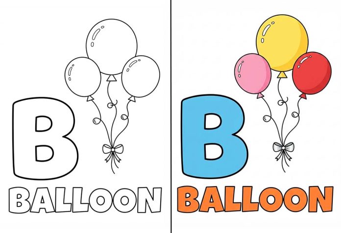 Letter B Coloring Pages – Free Printable Worksheets & Pictures