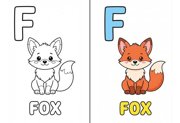 Letter F Coloring Pages – Free Printable Worksheets & Pictures