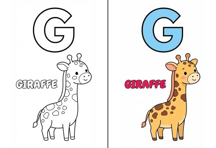 Letter G Coloring Pages – Free Printable Worksheets & Pictures