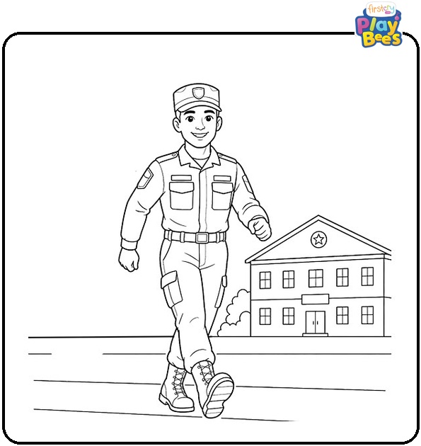 Marching Soldier Coloring Page Marching Soldier Coloring Page
