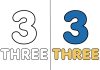 Number 3 Coloring Pages – Free Printable Worksheets & Pictures Number 3 Coloring Pages – Free Printable Worksheets & Pictures