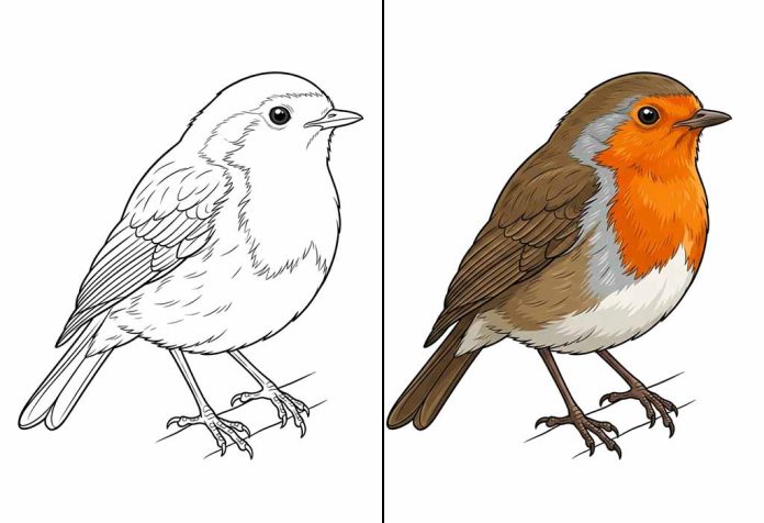 Robin Coloring Pages – Free Printable Worksheets & Pictures