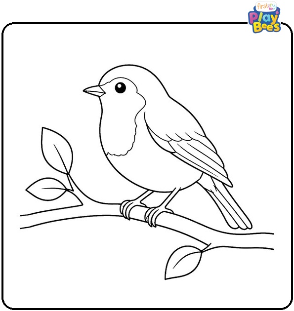 Robin on Branch Coloring Page