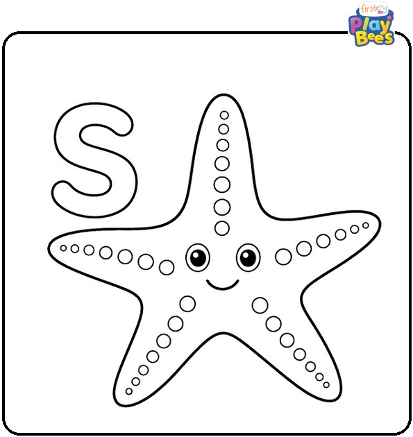S is for Starfish Coloring Page S is for Starfish Coloring Page