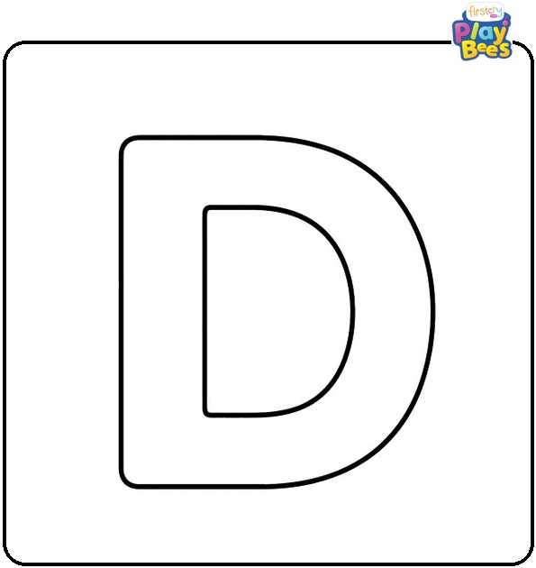 Simple Letter D Coloring Page
