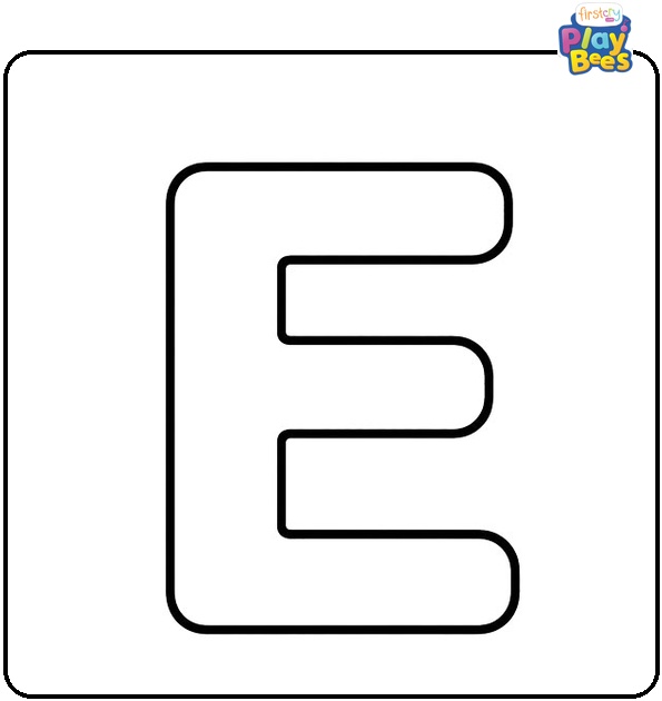 Simple Letter E Coloring Page