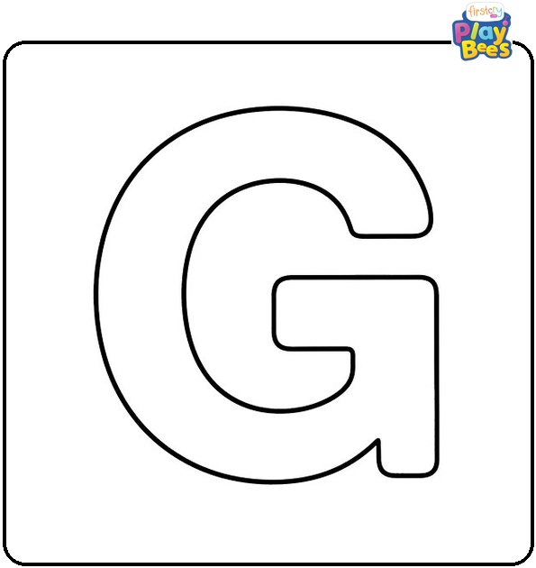 Simple Letter G Coloring Page Simple Letter G Coloring Page