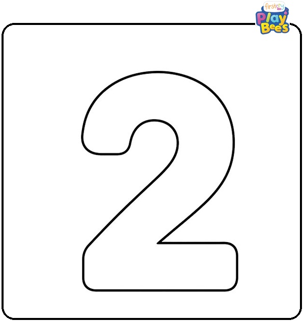 Simple Number 2 Coloring Page Simple Number 2 Coloring Page