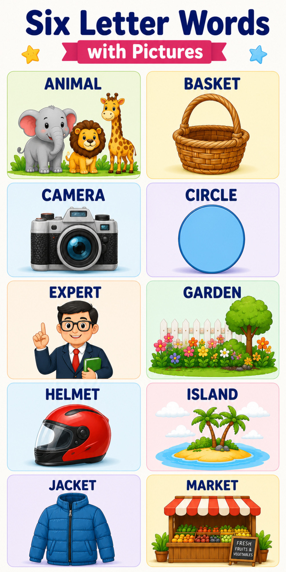 Six Letter Words with Pictures
