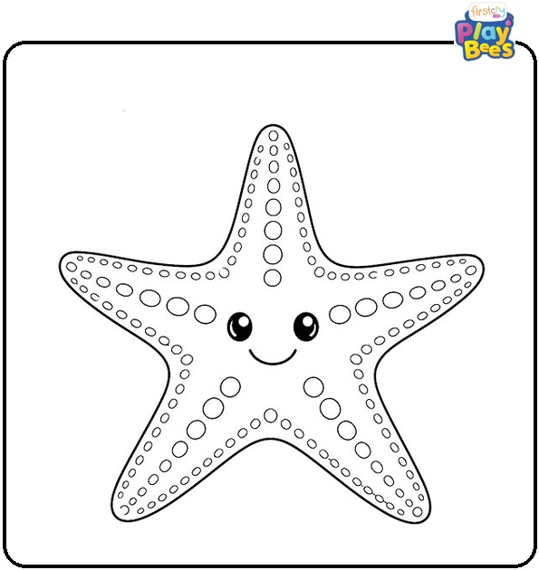 Smiling Starfish Coloring Page Smiling Starfish Coloring Page