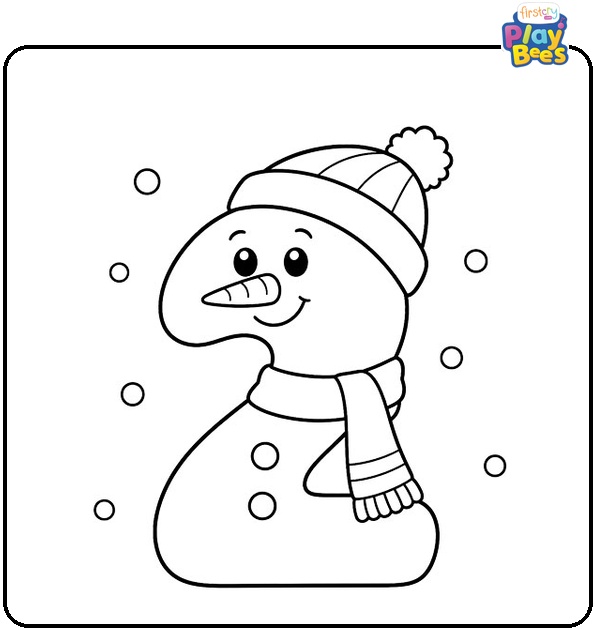 Snowman-Shaped Number 2 Coloring Page Snowman-Shaped Number 2 Coloring Page