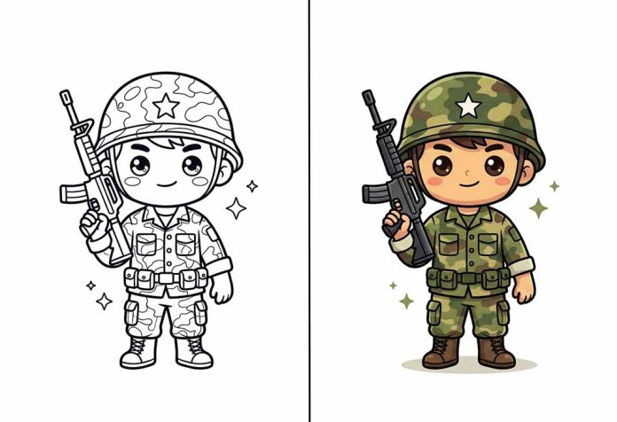 Soldier Coloring Pages – Free Printable Worksheets & Pictures