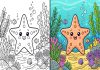Starfish Coloring Pages – Free Printable Worksheets & Pictures Starfish Coloring Pages – Free Printable Worksheets & Pictures