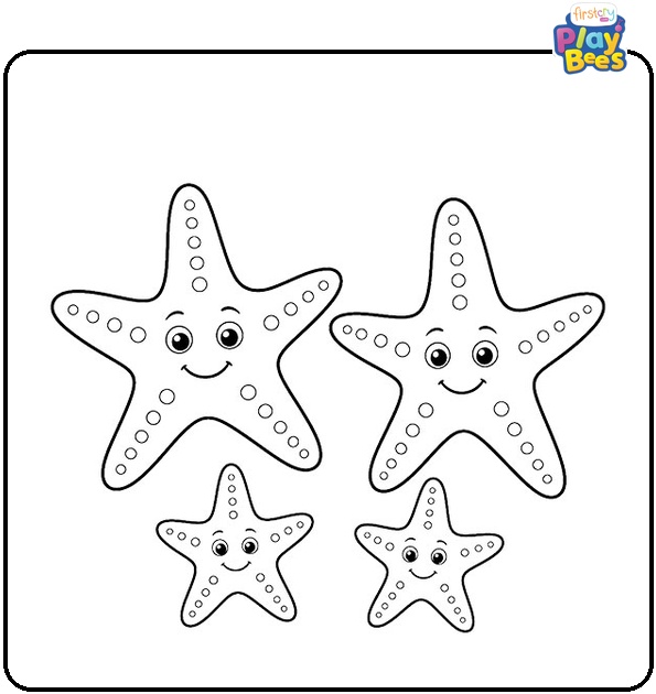 Starfish Family Coloring Page Starfish Family Coloring Page