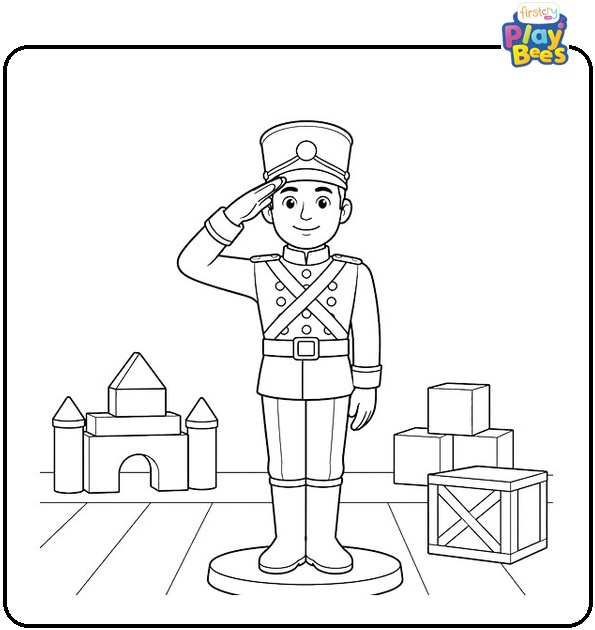 Toy Soldier Saluting Coloring Page Toy Soldier Saluting Coloring Page
