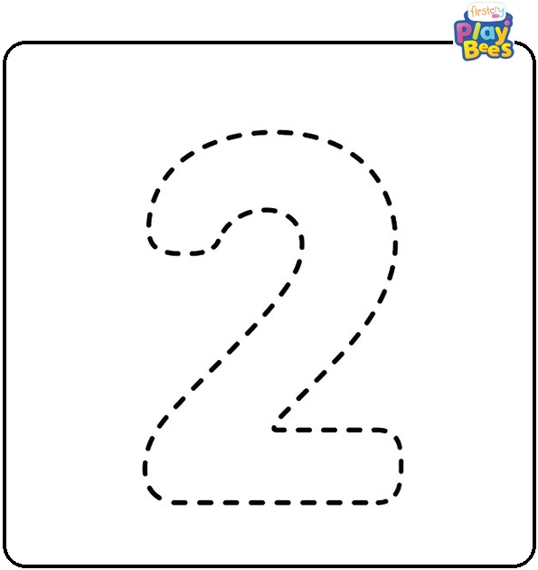 Traceable Number 2 Coloring Page Traceable Number 2 Coloring Page