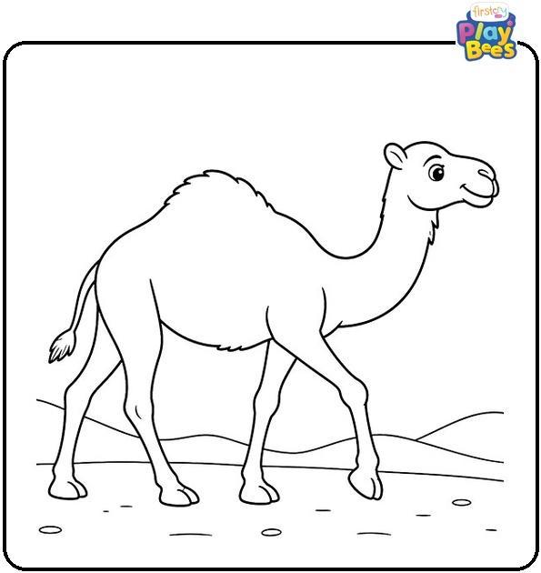 Walking Camel Coloring Page