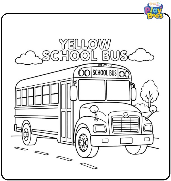 Yellow School Bus Coloring Page Yellow School Bus Coloring Page