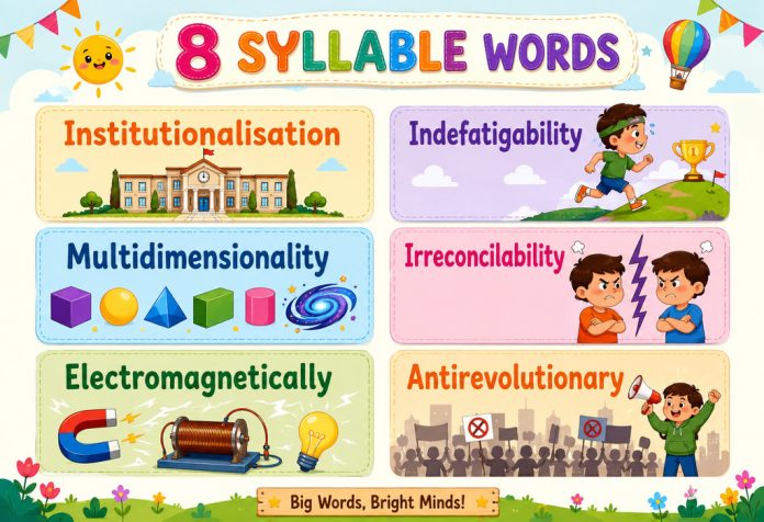 8 Syllable Words Word List, Examples & Activities for Kids