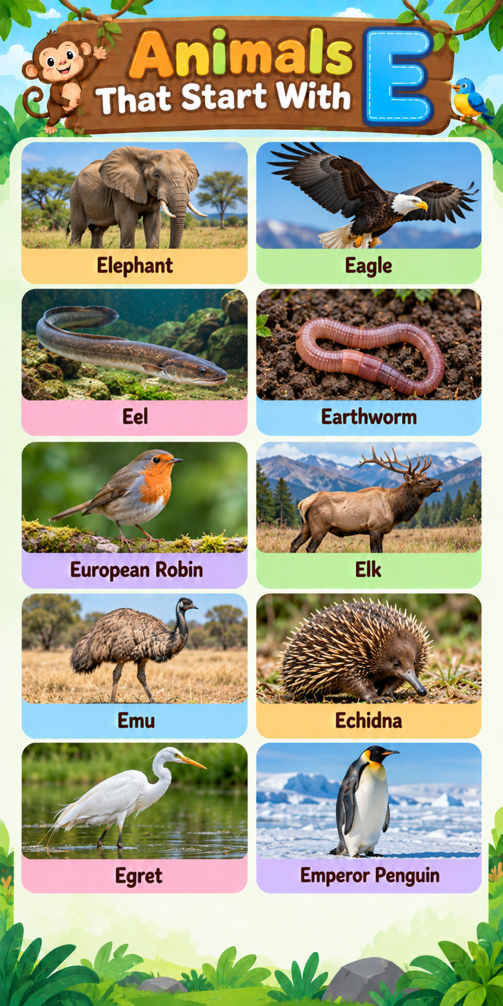 Animals That Start With E