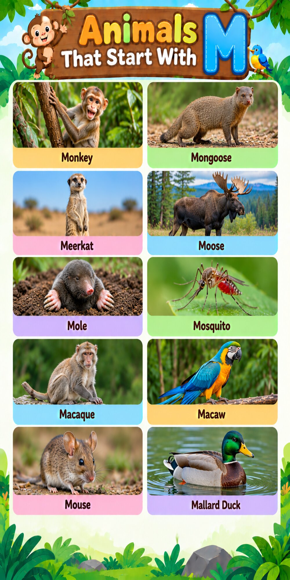 Animals That Start With M Animals That Start With M