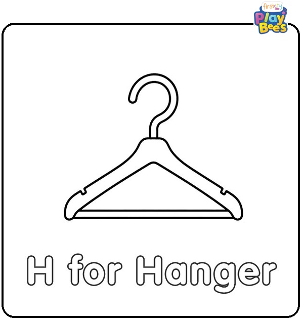 H for Hanger Coloring Page H for Hanger Coloring Page