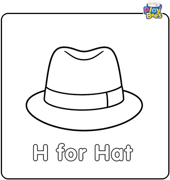 H for Hat Coloring Page H for Hat Coloring Page