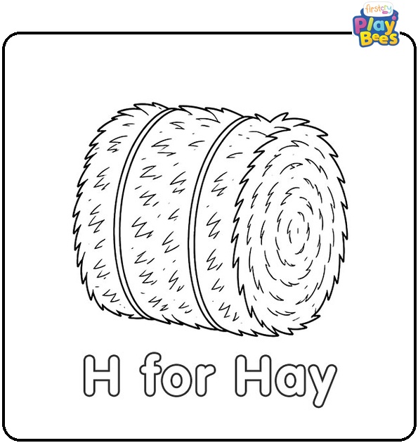 H for Hay Coloring Page H for Hay Coloring Page