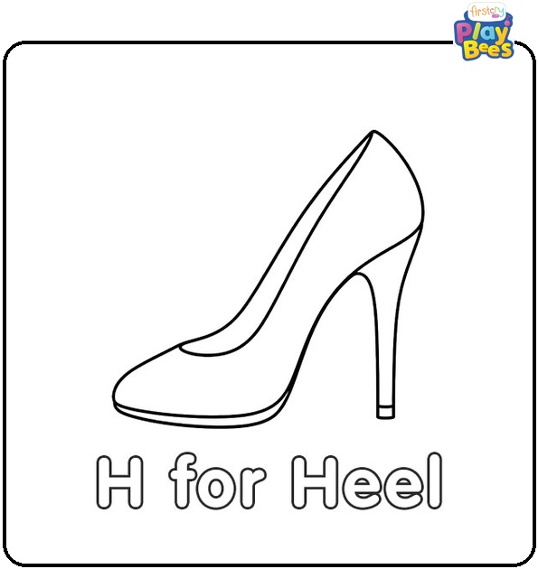 H for Heel Coloring Page H for Heel Coloring Page