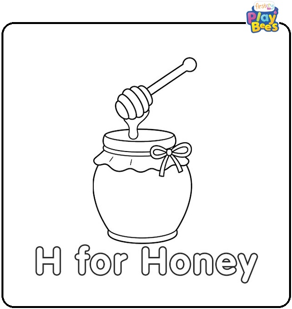 H for Honey Coloring Page H for Honey Coloring Page