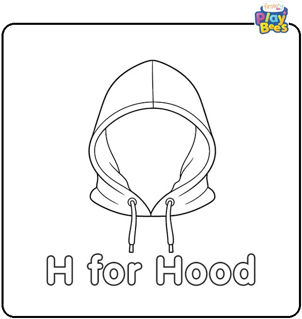 H for Hood Coloring Page H for Hood Coloring Page