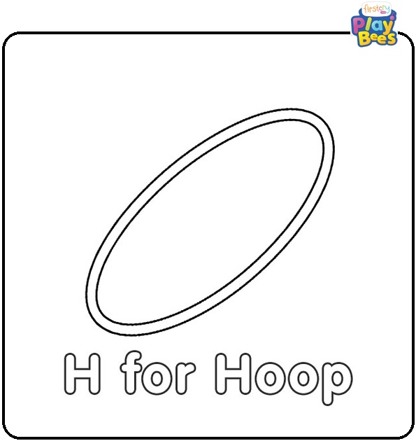H for Hoop Coloring Page H for Hoop Coloring Page