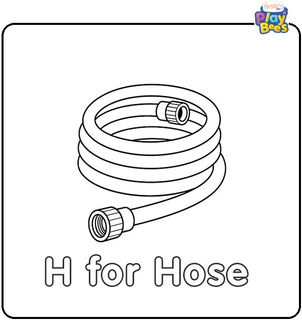 H for Hose Coloring Page H for Hose Coloring Page