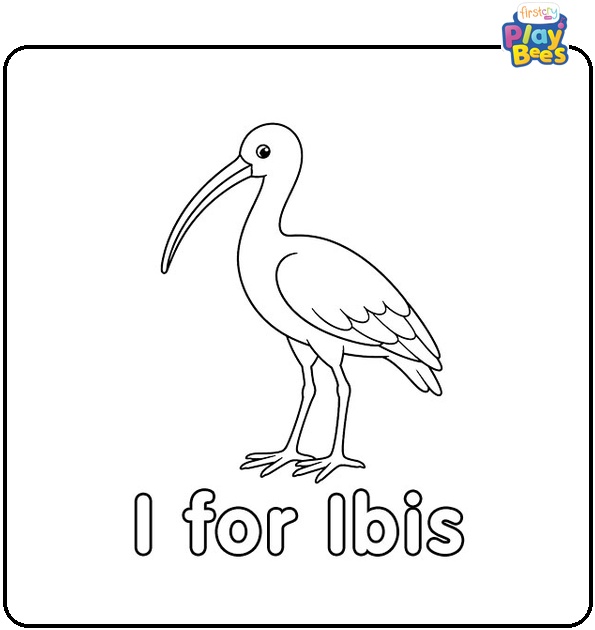 I for Ibis Coloring Page I for Ibis Coloring Page