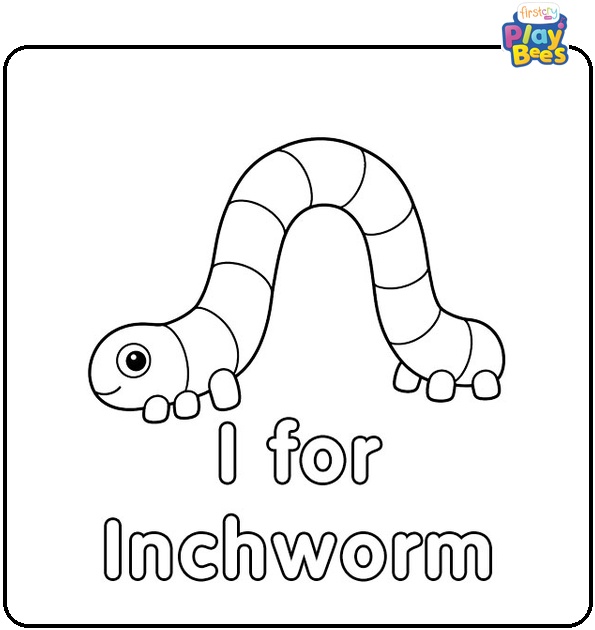 I for Inchworm Coloring Page I for Inchworm Coloring Page